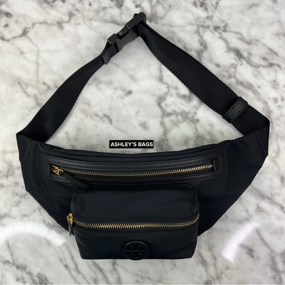 Tory Burch Nylon Belt Bag Fanny Pack In Black - Picture 2 of 8
